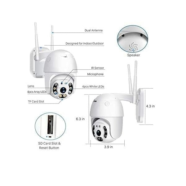 MTech ICSee APP Wifi Smart Camera With IR Sensor And IP66 Protection Rating