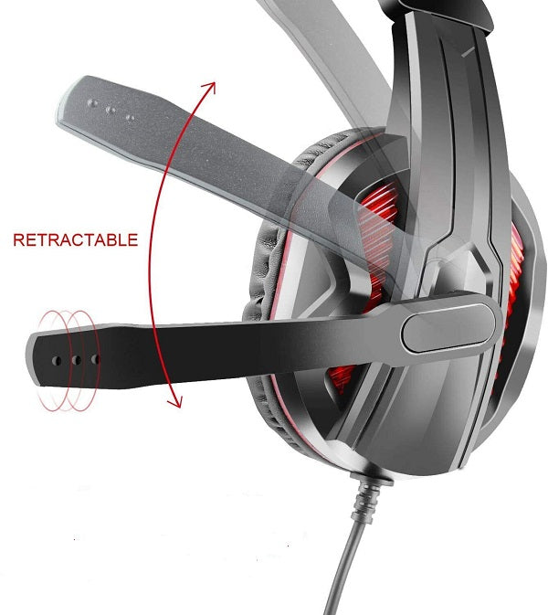 Wolulu  Wired 3.5mm Noise Canceling Gaming Headset With Condenser Microphone