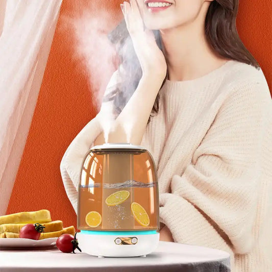 Large-capacity Humidifier X21 Home Bedroom Desktop Large Fog Volume Double Nozzle Transparent Humidifier Warm Colour 3L