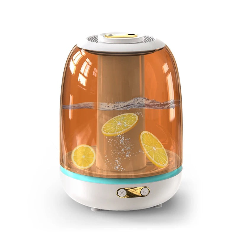 Large-capacity Humidifier X21 Home Bedroom Desktop Large Fog Volume Double Nozzle Transparent Humidifier Warm Colour 3L