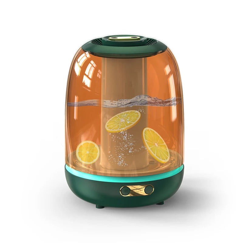 Large-capacity Humidifier X21 Home Bedroom Desktop Large Fog Volume Double Nozzle Transparent Humidifier Warm Colour 3L