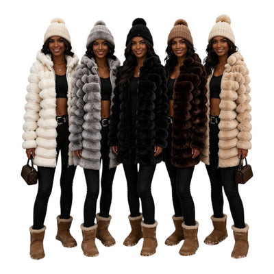 Ladies Faux Fur Coat-Various Colours