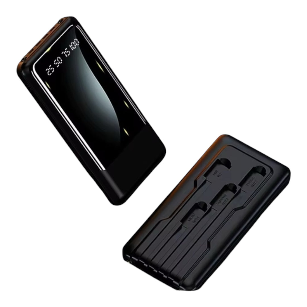 MPower Fast Charging Power Bank LED Battery Display, Built In Cables