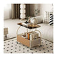 MFurn Side Table With Wheels &  Storage Basket