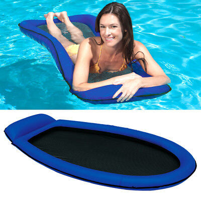 Mesh Lounge Blue & Yellow  178x94 water lounger air mattress ring with mesh insert