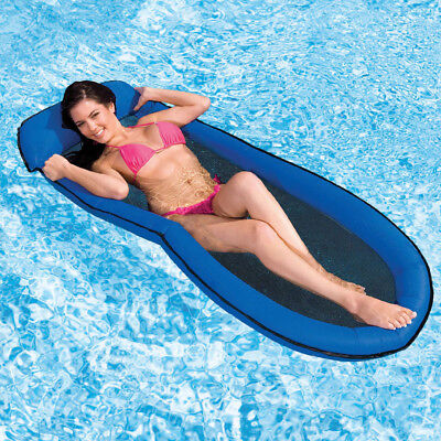 Mesh Lounge Blue & Yellow  178x94 water lounger air mattress ring with mesh insert