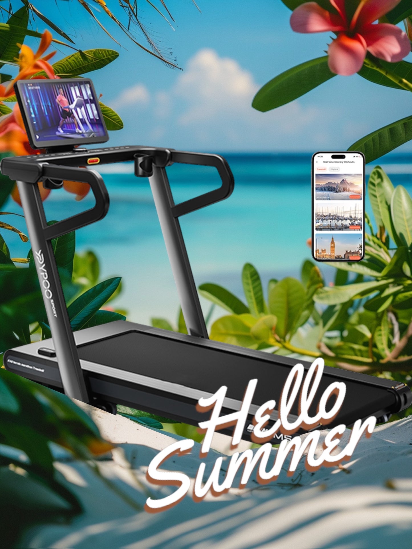 Pro-Sportz M5 Semi-Commercial Treadmill with -6% to +15% Incline & AI Suspension Shock Absorption