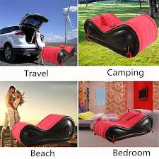 MHome Love Seat Inflatable Sofa Bed – Portable Air Cushion Lazy Lounger