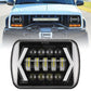 Headlight 7 SquareLED Headlight with DRL 13 LED