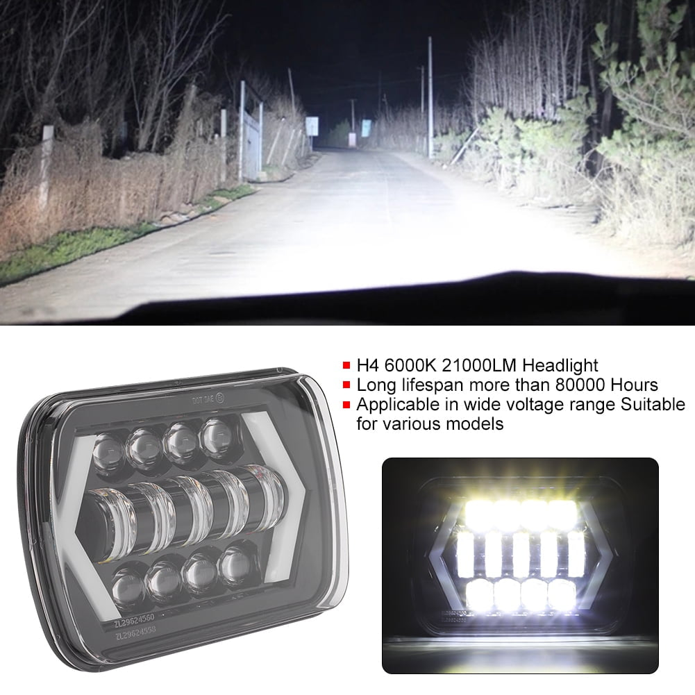Headlight 7 SquareLED Headlight with DRL 13 LED