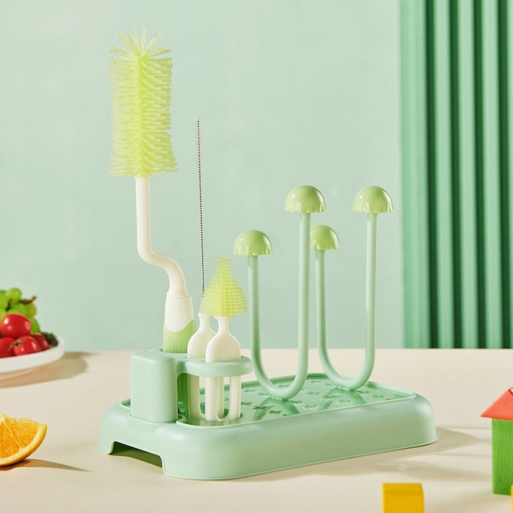 Baby Bottle Drying Stand Inc Brushes