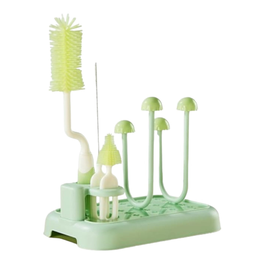 Baby Bottle Drying Stand Inc Brushes