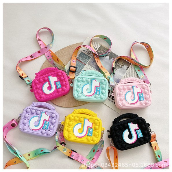 Kids Pop-It TikTok Silicone Bag – Fun Fidget Coin Purse