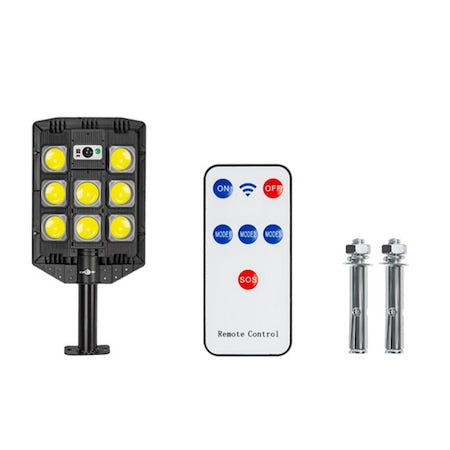 Solar solar COB LED Outdoor Lamp with Integrated Solar Panel and Remote Control 8pcs COB - 500watt