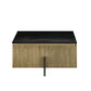 MFurn Nordic Coffee Table – Square Black Oak with Champagne Legs