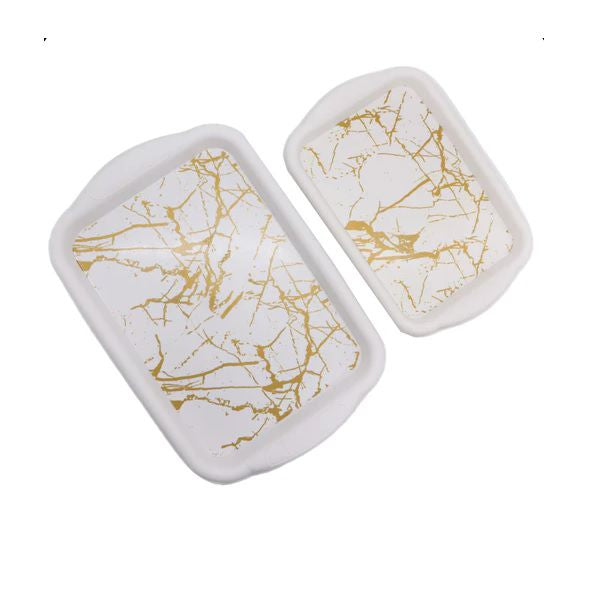 Marble Look Alike Plastic Serving Tray  48x33cm - Single Tray Only