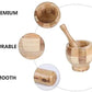 Garlic Pestle Bowl Wooden Set Grinder Masher Crusher Grinding Wood Crush Pot Ginger Press Mini Kit Kitchen
