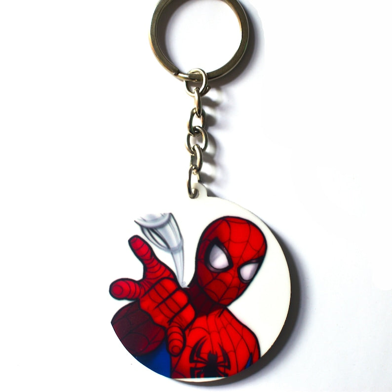 Spider-man Keyring Spider-man Keychain Spiderman Keyring - 12 Options