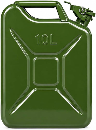 MHome Metal Jerry Can - 10 Litres - Green