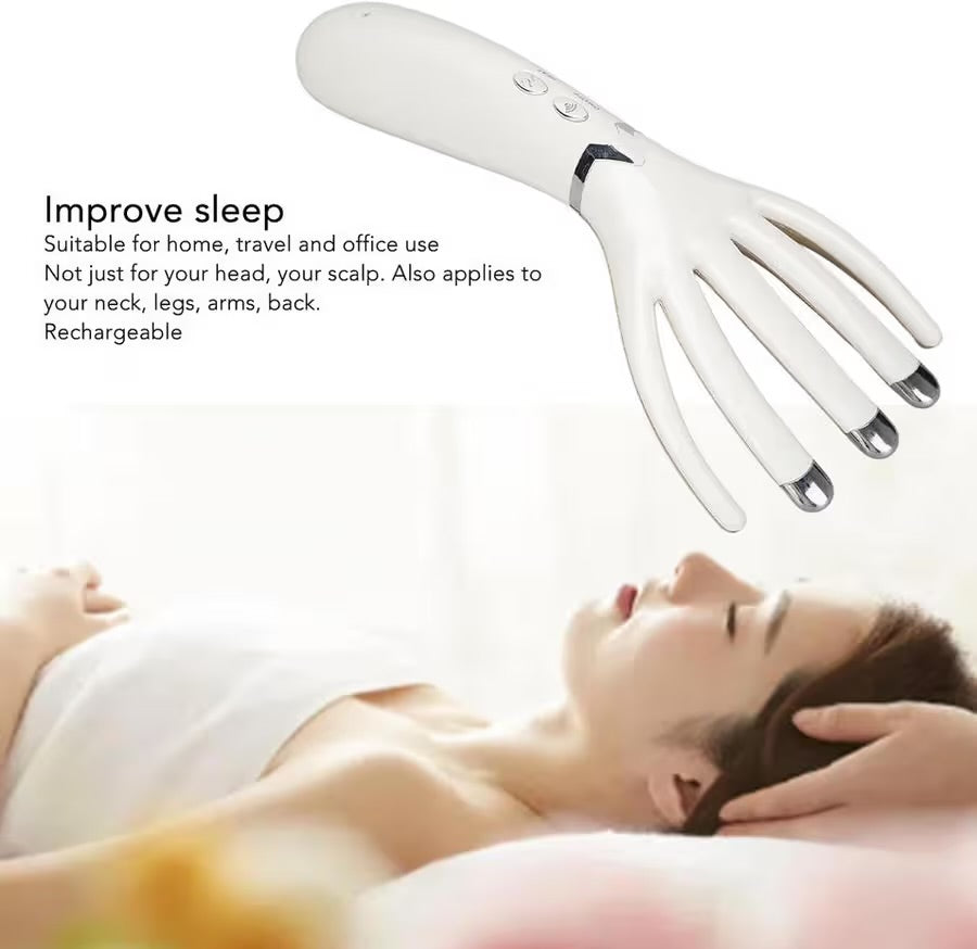 Mtech Multi-purpose Portable Vibration Rechargeable Head Massager Hand Shaped