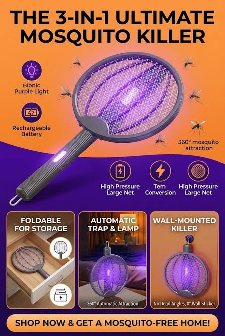 MHome Rechargeable 3:1 Mosquito Swatter