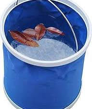 MHome Collapsible Camping Fishing Bucket,11L (2.9 Gallons) Durable Pop Up Water Bucket for Car Washing,Fishing,Boating or Outdoor Activities, Foldable Bucket,Blue or Red Colours