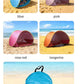 MHome Children's Beach Tent Portable Baby Travel Bassinet With Sunshade Canopy Pop-Up UV Protection Sun Shelter With Waterproof Mat Easy Setup Beach Gear With Storage Bag-Various Colours