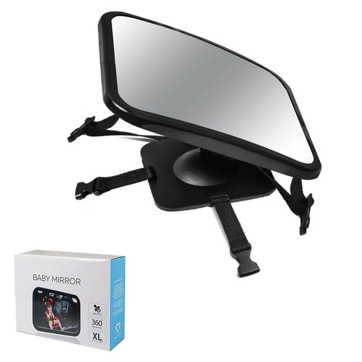 MBaby Baby Car Mirror Safety Car Seat Mirror with Wide Clear View for Back Seat