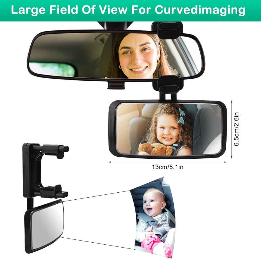 MBaby Baby Car Mirror Safety Car Seat Mirror with Wide Clear View for Back Seat