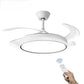 Wolulu LED Designer Ceiling Fan Retractable Blades 48inch