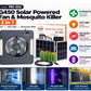 Mtech Solar Powered Fan with Mosquito Killer and LED Light, Portable for Indoor & Outdoor 3-1