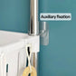 MHome Bathroom Shelf Over The Toilet Storage, 1/2/3-Tier Over Toilet Bathroom Organizer, Freestanding Toilet Shelf Multifunctional Space Saver Toilet Rack with Hooks,2 Tier