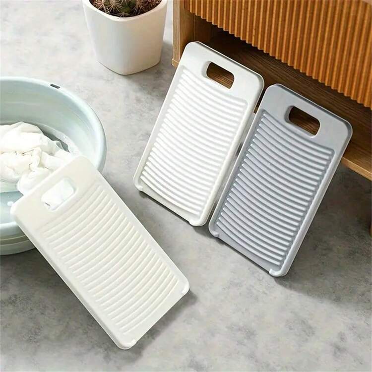 MHome Plastic Laundry Washboard, Household Hand Washing Board with -Resistant Scrub for Clothes