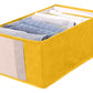 MHome Multipurpose closet organizer, visible shelf, 7 grids, clothes organizer, washable, foldable, metal frame, for bedroom