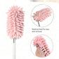MHome Pink Retractable Microfiber Duster for Cleaning Extendable Washable Hand Duster Feather Duster Cleaning Tool for Cleaning Office, Car, Window, Computer, Air Conditioner