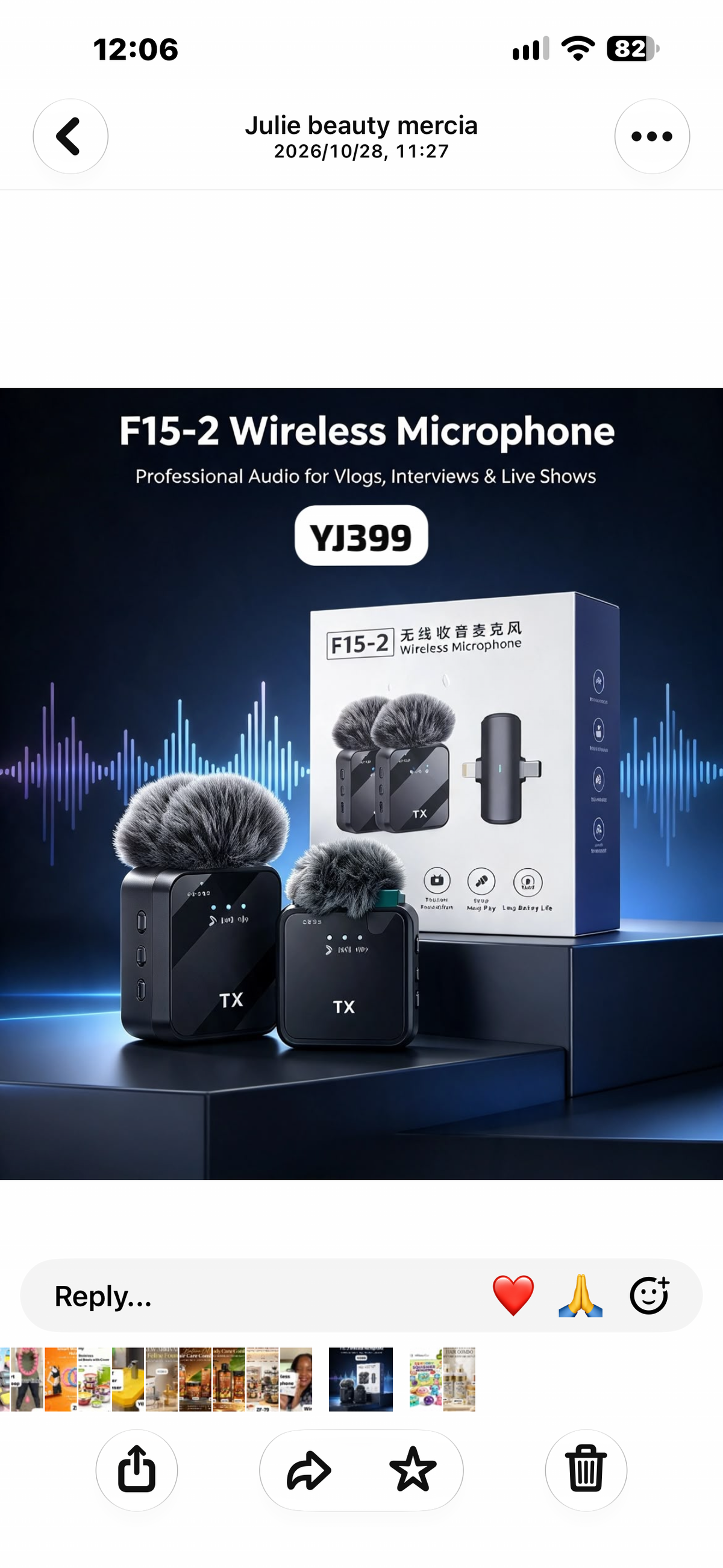 Mtech F15 Noise Cancelling Wireless Collar Microphone