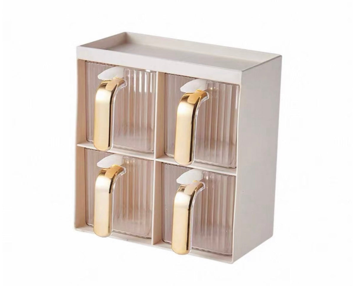 MHome Spice & Condiment 4 Compartment Storage