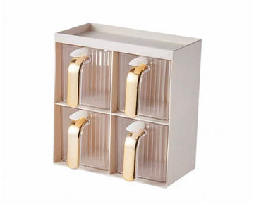 MHome Spice & Condiment 4 Compartment Storage
