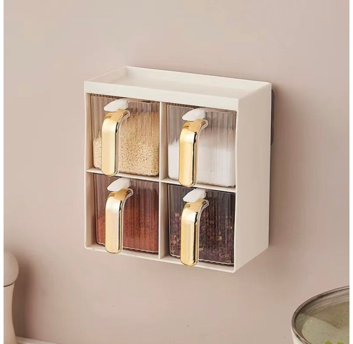 MHome Spice & Condiment 4 Compartment Storage