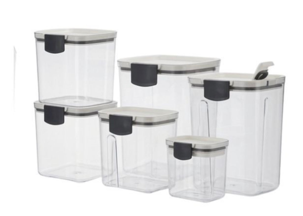 MHome 6 Piece Airtight Food Storage Containers Set with Measuring Indicator