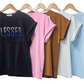Ladies “Blessed” Embossed Turn-up Sleeve T-Shirt-Various Options
