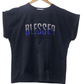 Ladies “Blessed” Embossed Turn-up Sleeve T-Shirt-Various Options