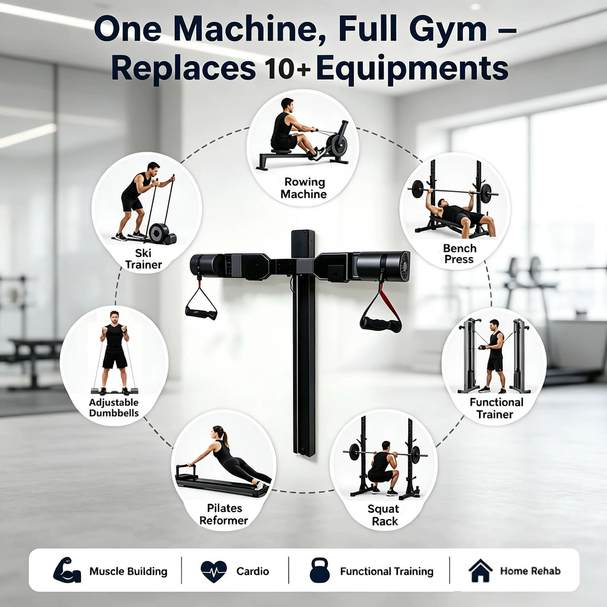 PRO-SPORTZ Smart Home Gym     System – Portable All-in-One Digital Resistance Trainer AM9