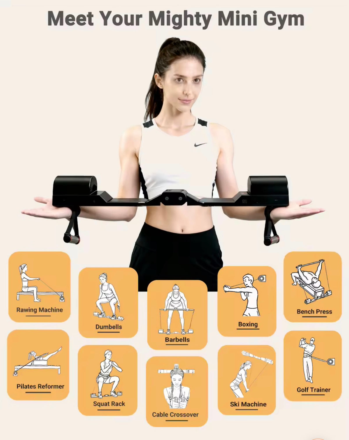PRO-SPORTZ Smart Home Gym     System – Portable All-in-One Digital Resistance Trainer AM9