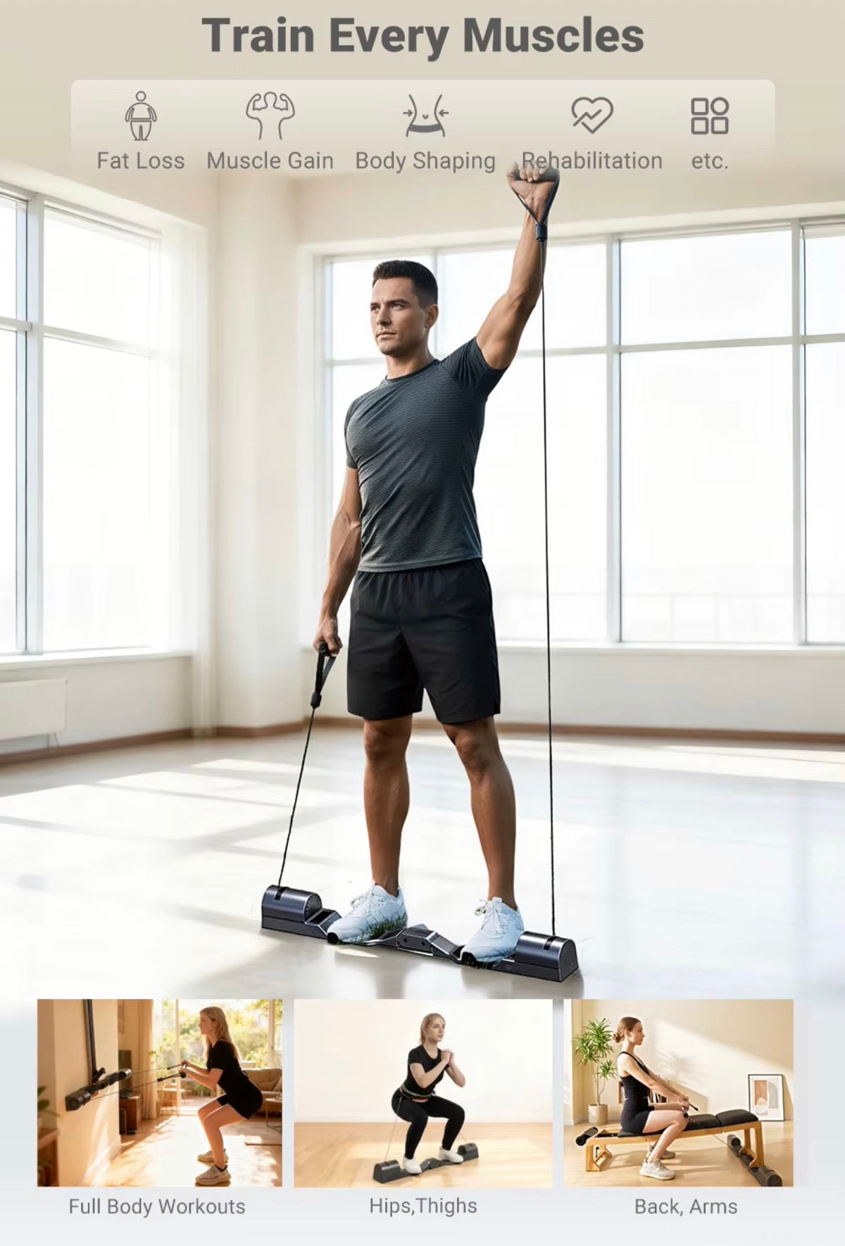 PRO-SPORTZ Smart Home Gym     System – Portable All-in-One Digital Resistance Trainer AM9