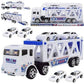 Kids Semi Truck Carrier Toy with 4 Mini Police Cars, Ages 3+