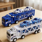 Kids Semi Truck Carrier Toy with 4 Mini Police Cars, Ages 3+
