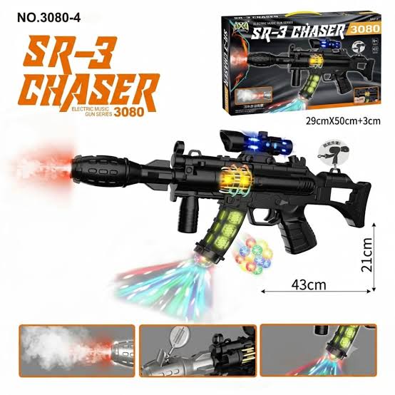 Kids Chaser Spray Gun Toy with Light Sound