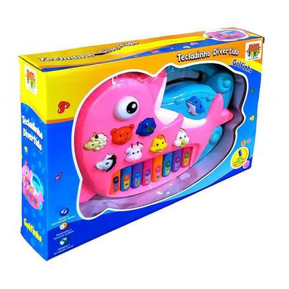 Children’s Dolphin Musical Toy Keyboard with Animal Sounds and Lights