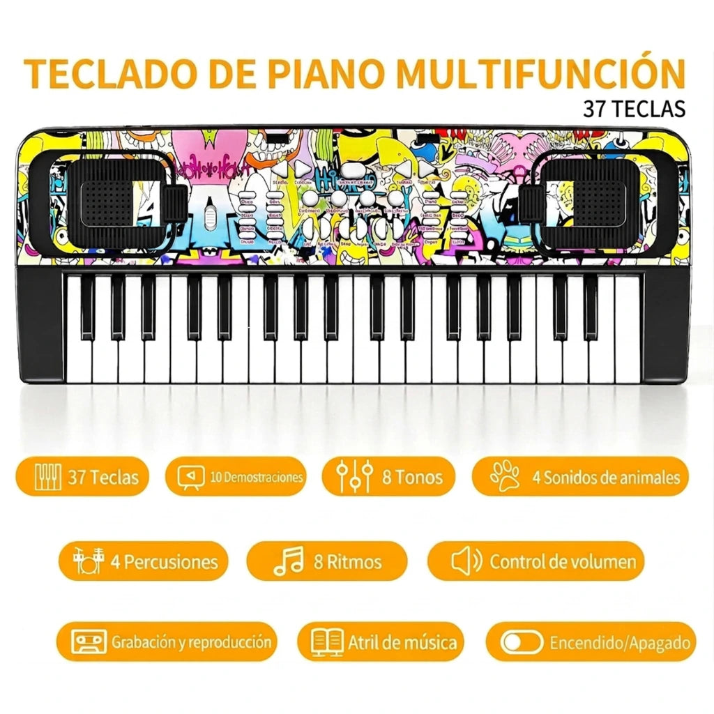 Musical Keyboard Piano Children's Organ 37 Keys Black or White